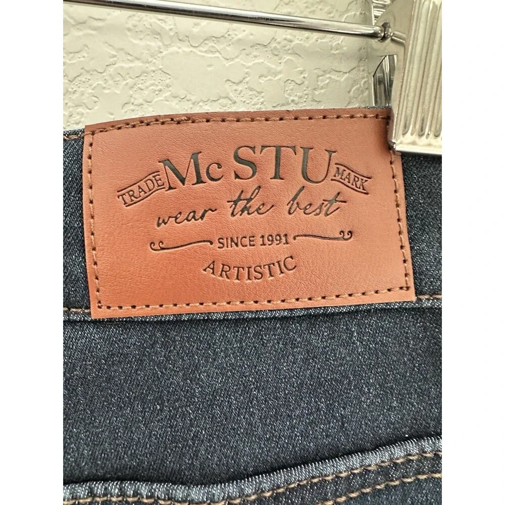 NWT McStuart New York Mens 34 Warm Bonded Thermal Lined Jeans Dark Indigo